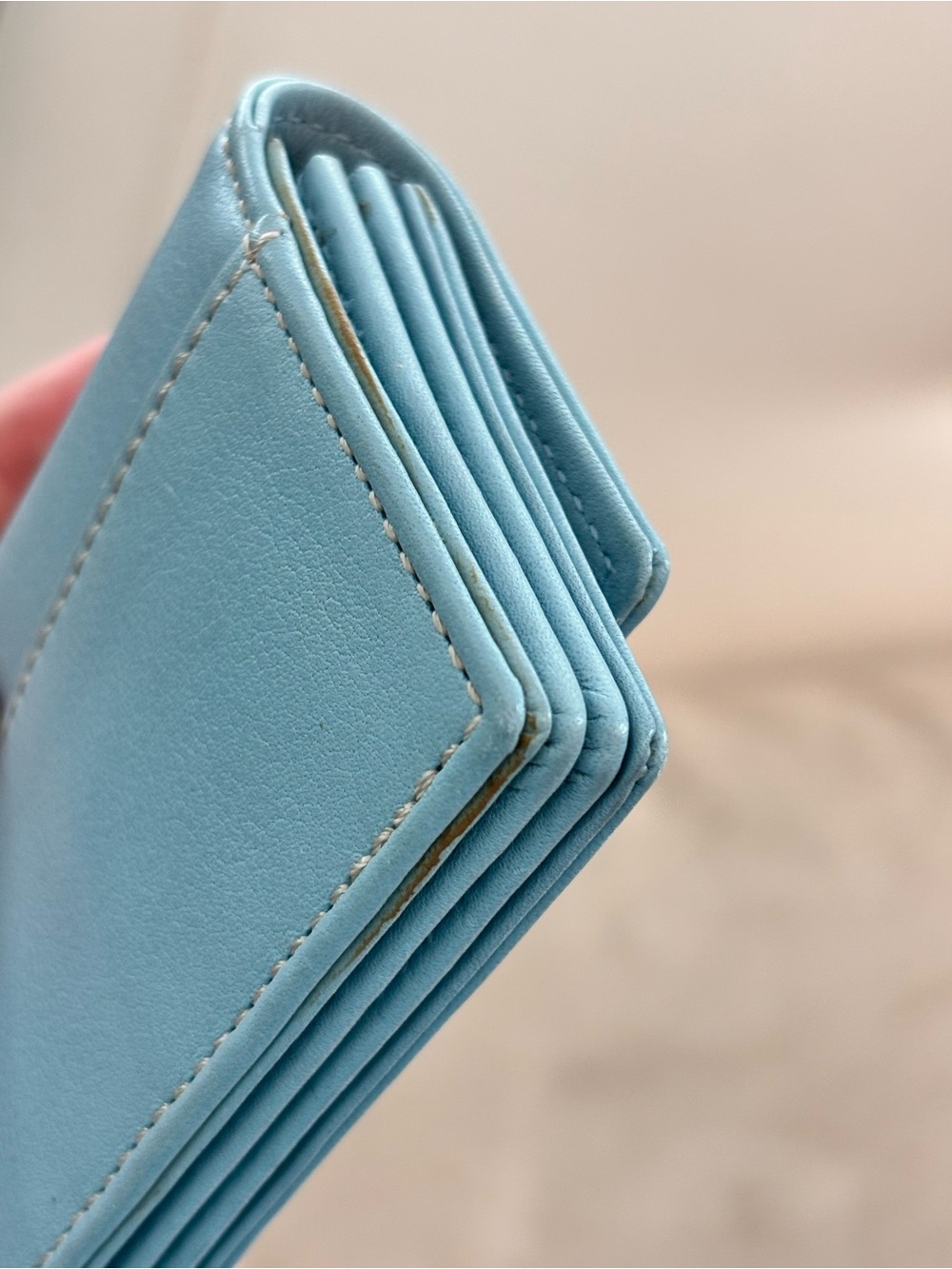 COACH Legacy Light Blue Compact Accordian Wallet NEW - Picture 7 of 14